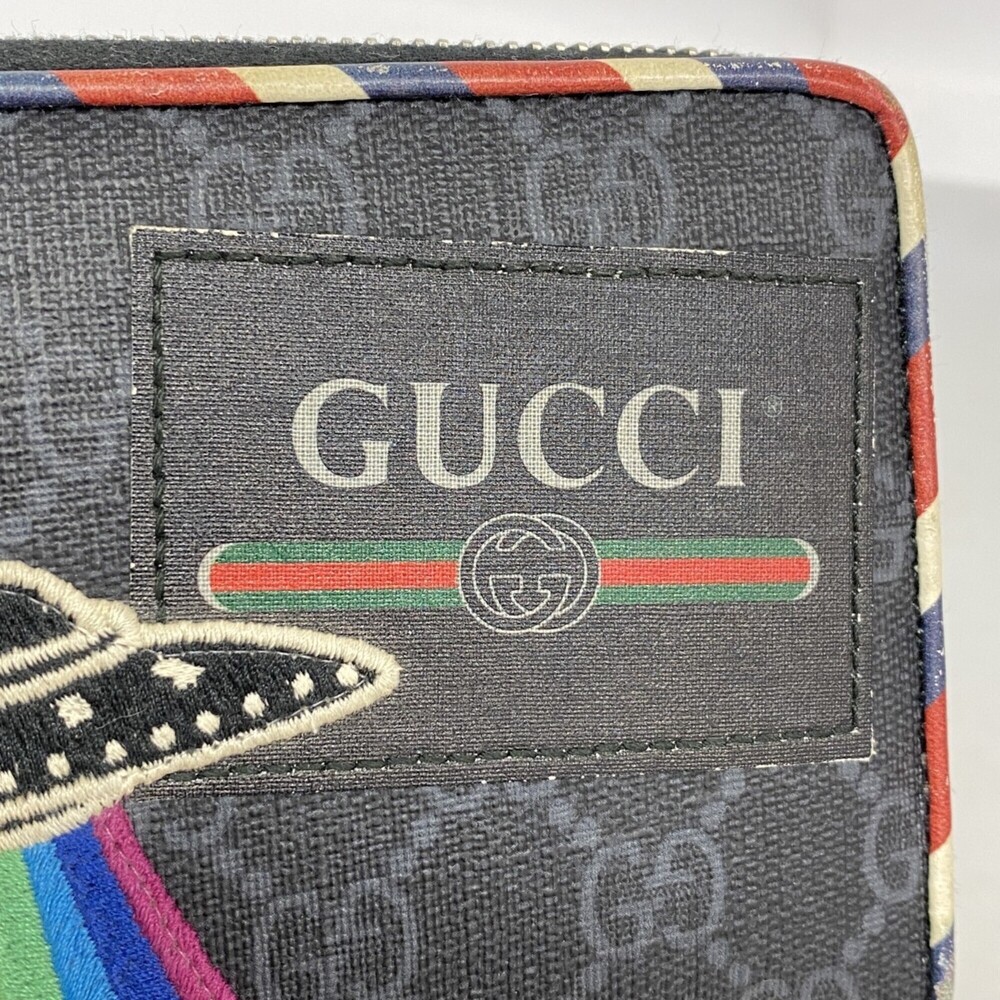 Gucci GG Supreme Long Wallet 496342 Black Women's - Picture 7 of 9